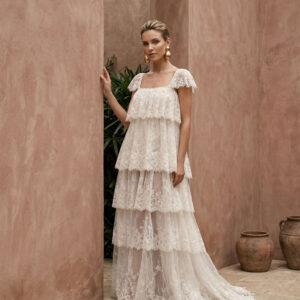 Amara lace Tiered Maxi Dress