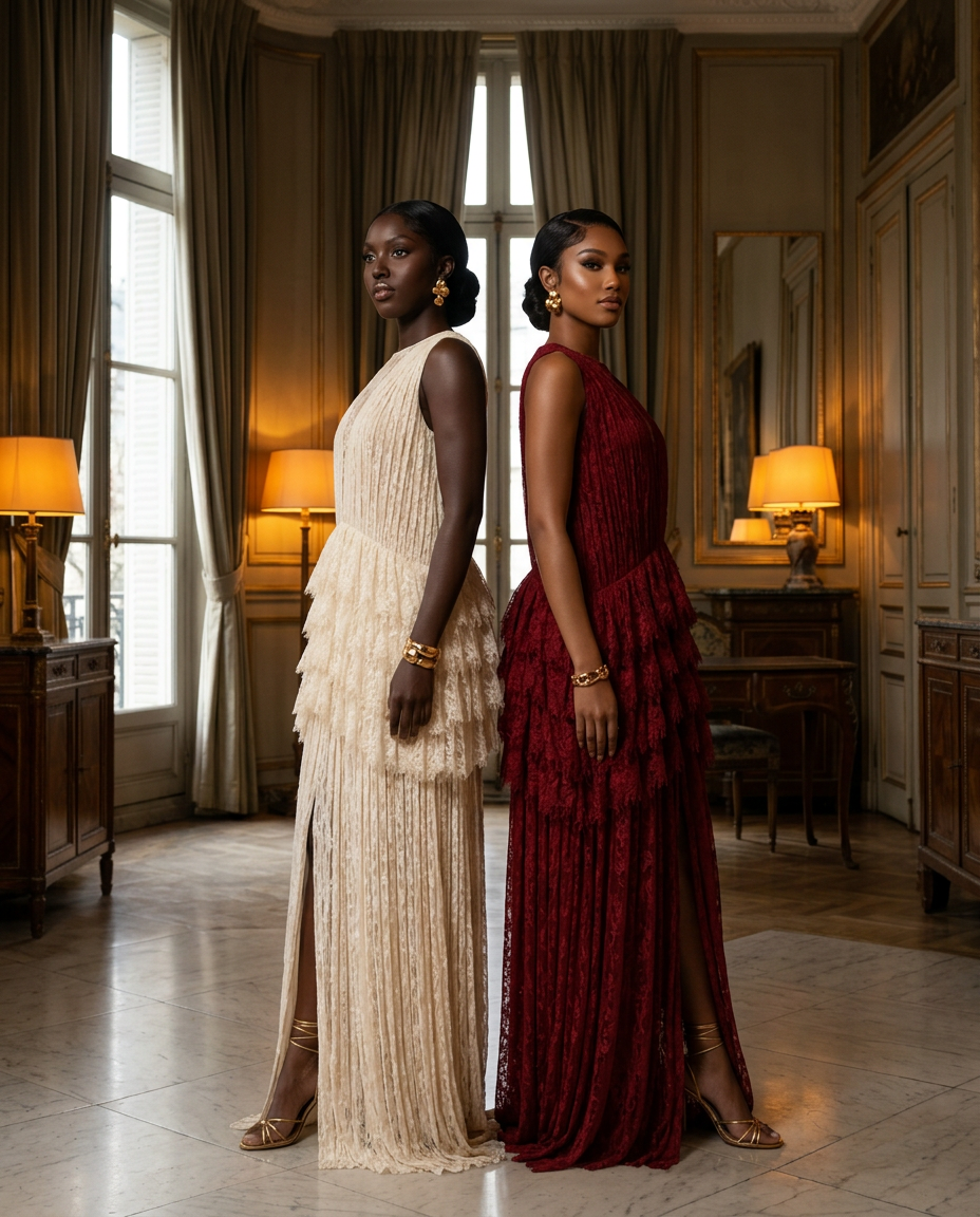 Ruby Reverie Lace Dress - Image 3
